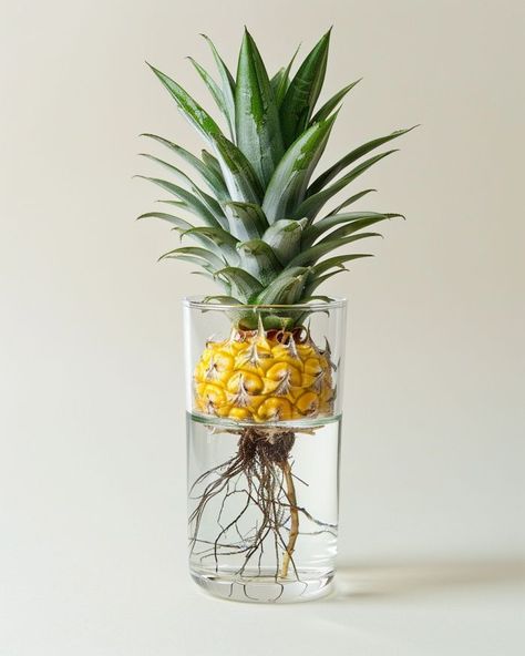 Grow Pineapple, Growing Pineapple, Pineapple Planting, Ripe Pineapple, Pineapple Water, Pineapple Top, Flower Containers, Flowers And Garden, Mold Growth