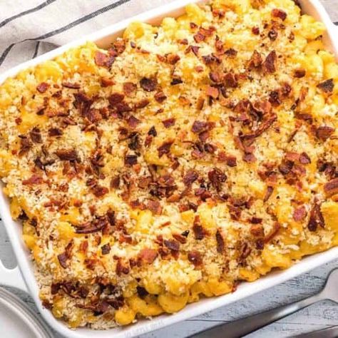 Longhorn Steakhouse Mac and Cheese - So Simple Ideas Longhorn Mac And Cheese Recipe, Steakhouse Mac And Cheese, Longhorn Steakhouse, Cheese Course, Fontina Cheese, Baked Mac N Cheese, Baked Mac, Mac N Cheese Recipe, Pancake Batter