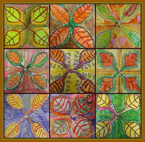 2nd grade symmetry in shape, color, and lines. 1st Grade Art Projects Fall, Autumn Art Projects, Leaf Symmetry, Radial Symmetry, Art Connection, 2nd Grade Art, Fall Art Projects, 4th Grade Art, 5th Grade Art