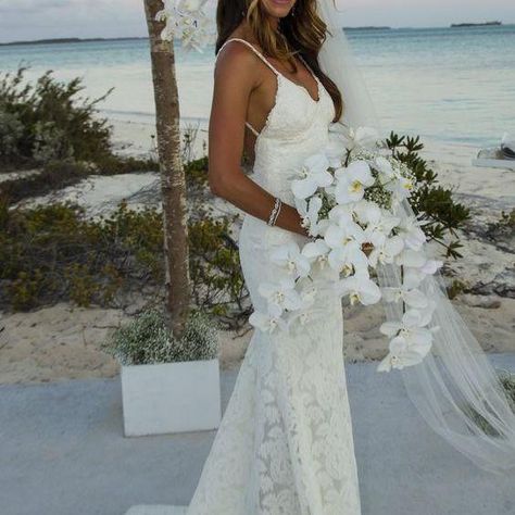 Spaghetti Straps.. Backless Lace Wedding Dress, Summer Wedding Dress Beach, Ivory Lace Wedding Dress, Beach Bridal Gown, Trumpet Wedding Dress, Lace Beach Wedding Dress, Trendy Wedding Dresses, V Neck Wedding Dress, Bohemian Wedding Dresses