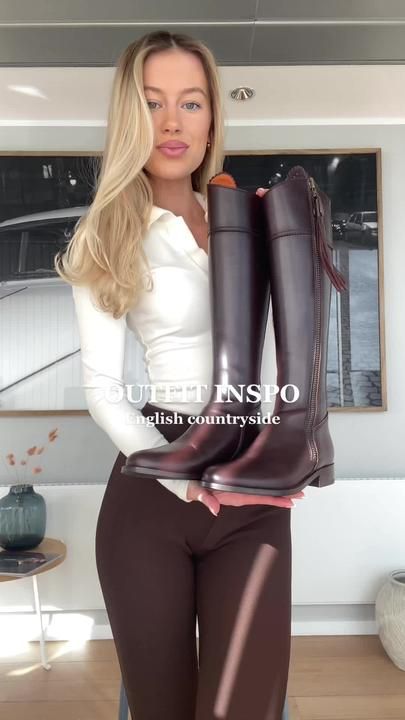 Equestrian Boots Outfit, Rider Boots Outfit, Modern Aristocrat, Equestrian Outfits Casual, Horse Riding Outfit Women, Money Woman, Old Money Outfit Ideas, Riding Outfit Equestrian, Equestrian Style Outfit