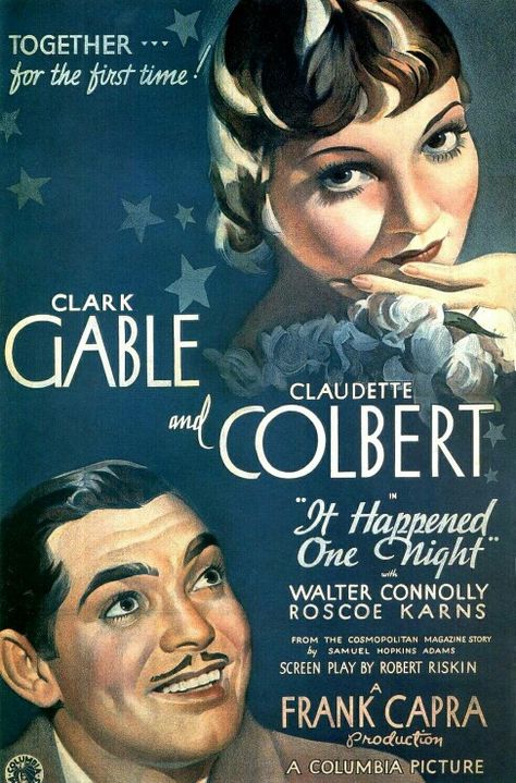 . It Happened One Night, Night Film, Old Movie, Classic Movie Posters, Clark Gable, Movie Posters Vintage, Movie Lover, Movie List, Romance Movies