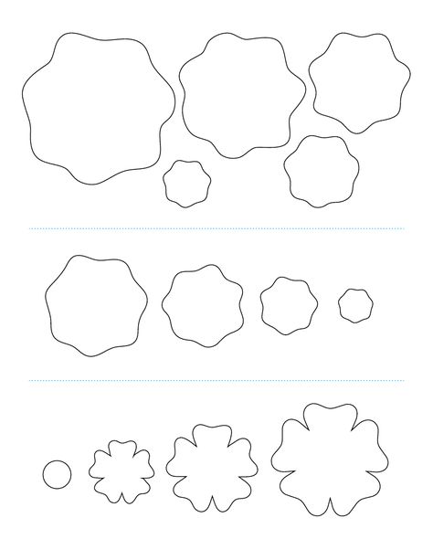 Felt+Flower+Pattern+Template Flowers Faux Leather, Leather Flower Patterns Templates, Free Felt Flower Svg Files For Cricut, Felt Peony Template, Large Flower Petal Template Free Printable, Felt Flower Template, Felt Templates, Making Flowers, Poppy Pattern