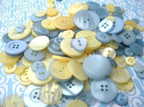 buttons Blue And Yellow Aesthetic, Yellow Aesthetic Pastel, Lizzie Hearts, Yellow Cottage, Spring Morning, Blue Aesthetic Pastel, Soft Yellow, Button Art, Yellow Aesthetic