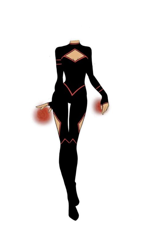 Woman Superhero Suit, Woman Superhero Suit Design, Supervillain Outfits Design Female, Superhero Costume Ideas For Women, Women Superhero Suit Ideas, Red Villain Outfit, Villian Suits Designs Female, Orange Superhero Suit, Red Superhero Suit Female