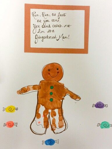 Gingerbread man or boy handprint preschool Christmas Gingerbread Man Handprint Art, Handprint Gingerbread Man, Ginger Bread Crafts For Toddlers, Gingerbread Handprint Art, Gingerbread Handprint, Gingerbread Crafts For Toddlers, Gingerbread Man Art, Preschool Gingerbread, Christmas Footprint