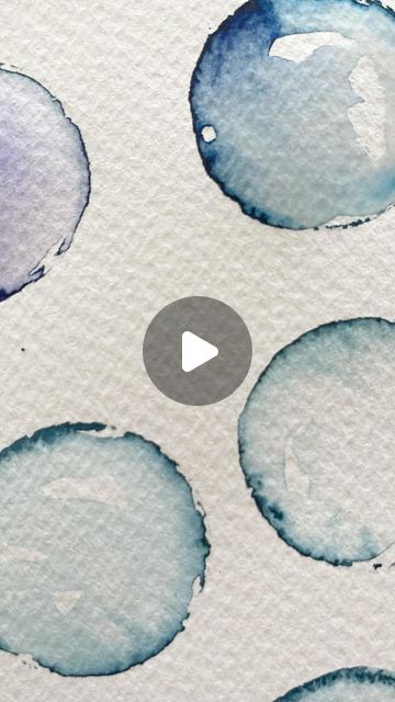 Watercolor Art Bubble, Bubble Watercolor Tutorial, Painting Bubbles Watercolor, Watercolor With Acrylic Paint, How To Paint Bubbles Watercolor, Watercolour Bubbles How To Paint, Bubble Watercolor Painting, Water Colour Bubbles, Watercolor Bubbles Tutorials