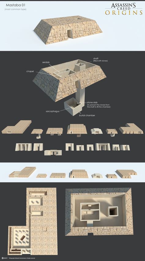 Mastaba Drawing, Mastaba Egypt, Ancient Egyptian Concept Art, Egyptian Buildings Architecture, Egyptian Temple Concept Art, Mastaba Egypt Sketch, Ancient Civilizations Projects, Ancient Egypt Architecture, Egyptian Architecture Plates