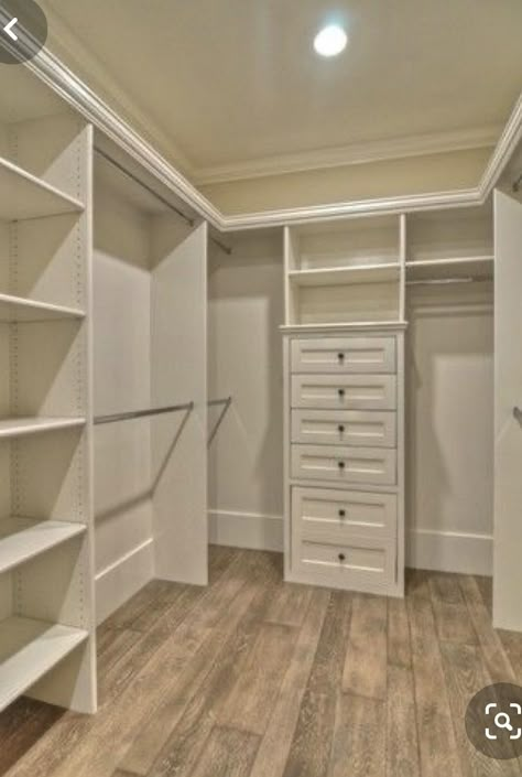 Custom built-in walk-in closet Closet Remodel Diy, Diy Walk In Closet, Organizing Walk In Closet, Master Closet Design, Small Walk In Closet, Closet Built Ins, Dream Closet Design, Walk In Closet Design, Walking Closet