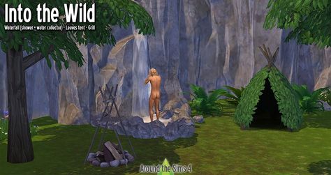 Around the Sims 4 | Custom Content Download | Into the wild Around The Sims 4, The Sims 4 Custom Content, Island Survival, Sims Stories, Waterfall Shower, The Sims 4 Download, Sims 4 Update, Beach Activities, Sims 4 Build