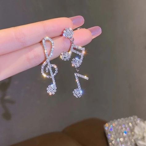 Just found this amazing item on AliExpress. Check it out! $1.13 | Bling Crystal Musical Notes Pendant Earrings for Women Fashion Party Anniversary Jewelry Accessories Earings Marriage Proposal, Anniversary Jewelry, Musical Notes, Party Earrings, Heart Earrings Studs, Metal Earrings, Geometric Earrings, Gorgeous Earrings, Pendant Earrings