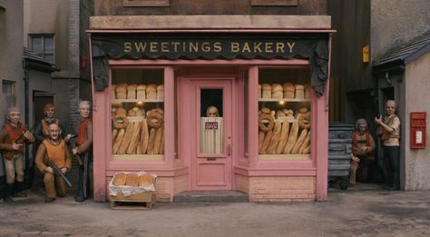 Wes Anderson Food, Ceramic Architecture, Tiny Cafe, Accidentally Wes Anderson, Shopping Challenge, Door Dash, Mother Painting, Textile Studio, Bread Shop