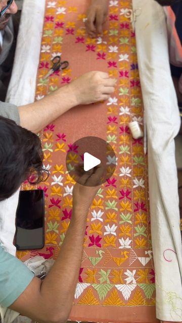 Fulkari Embroidery Designs, Time And Patience, Instagram People, Work Time, Attention To Detail, Hard Working, Traditional Techniques, Being Used, Embroidery