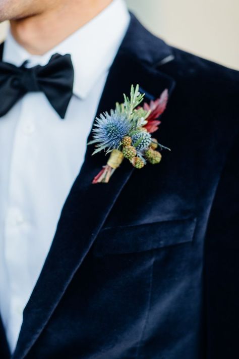 This jewel toned day really shines in navy and red. Jewel Tone Winter Wedding Flowers, Jewel Tone Buttonhole, Jewel Colours Wedding, Wedding Cake Jewel Tone, Jewel Tone Groom, Jewel Tone Wedding Suit, Jewel Tone Wedding Groom, Jewel Tone Beach Wedding, Jewel Tone Wedding Groomsmen