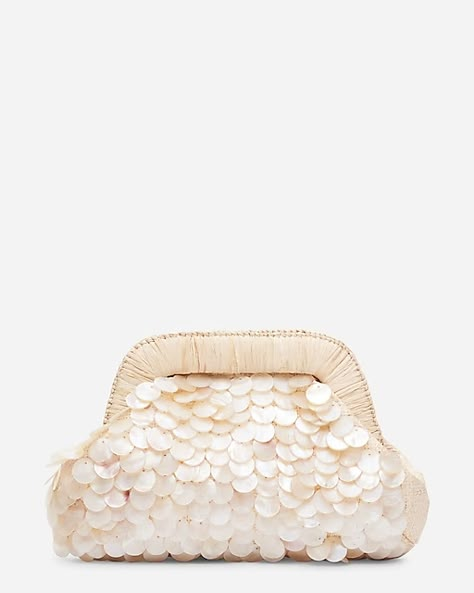 Women's Sale Items: Clothing And Accessories - J.Crew White Bag Designer, Clutch Bag Crochet, Summer Clutch Bag, Summer Clutch, Shell Purse, Bag Wishlist, Designer Clutch Bags, Bridal Bag, Sale Clothing