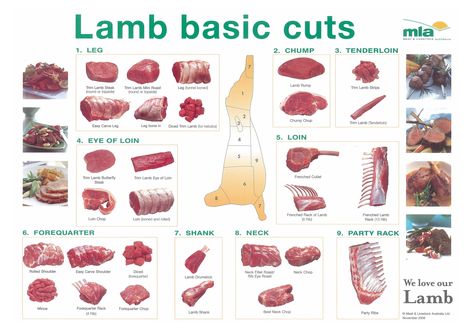 Lamb basic cuts - Killara Rise Lamb Lamb Cuts, Butcher's Cut, Lamb Steaks, Meat Markets, Sheep And Lamb, Food Info, Homestead Survival, Beef Cuts, Processed Meat