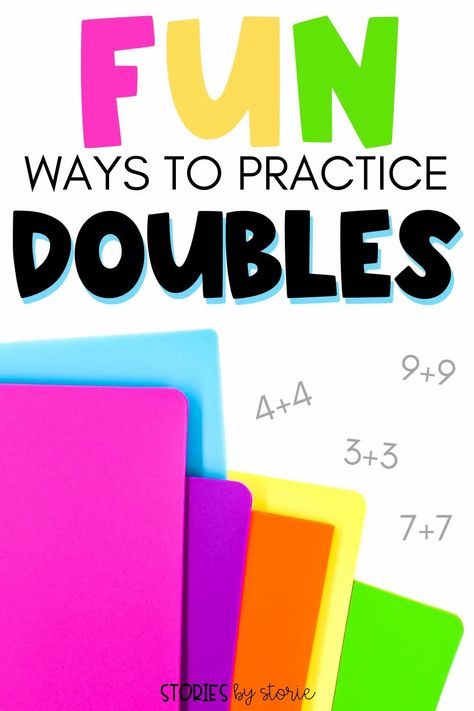 Learning Doubles In Math, Double Facts 2nd Grade, Math Doubles Activities, Double Facts First Grade, Doubles Facts First Grade, Doubles Math Activities, Doubles Math Games First Grade, Teaching Doubles First Grade, Doubling Activities