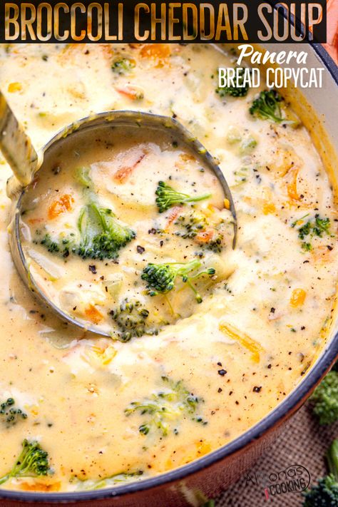 Broccoli Cheddar Soup Panera, Cheese Soup Recipe Easy, Panera Bread Copycat, Soup Panera, Broccoli And Cheese Soup, Creamy Broccoli Cheddar Soup, Broccoli Cheddar Soup Recipe, Cheddar Soup Recipe, Broccoli Cheese Soup Recipes