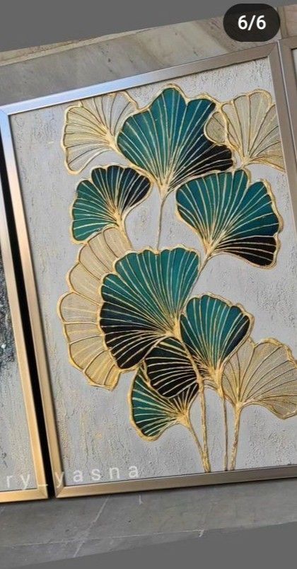 Texture Leaf Painting, Leaves Texture Painting, Textured Canvas Art Leaves, Textured Canvas Art With Gold Leaf, Golden Leaves Painting, Canvas Art Painting Abstract, Gold Art Painting, Diy Abstract Canvas Art, Plaster Wall Art