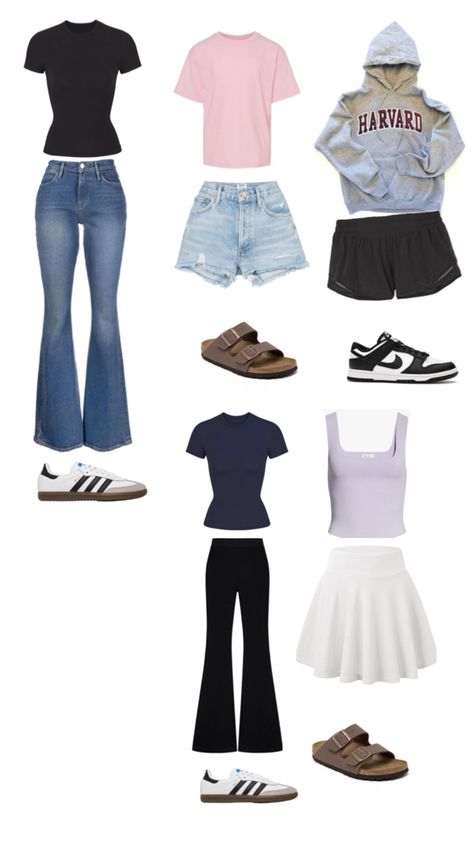 Outfits for the first week of school !! First Week Of School Outfits, Week Of School Outfits, First Week Of School, Outfits For School, School Fits, First Week, School Outfit, One Week, School Outfits