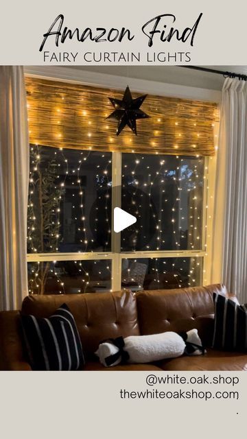 white.oak.shop on November 29, 2023: "Fairy Curtain Lights ✨ Great way to add some twinkle to your space. They plug in and come with hooks and clips for easy mounting. Did I mention the remote and timer 👏🏼 This would be great for an exterior window or for a holiday party or Christmas backdrop. #christmasideas #christmasinspo #twinklelights #amazonfinds". Christmas Lights Inside Window, Fairy Curtain Lights, Christmas Lights Inside, Christmas Window Lights, Tree Curtains, Lead Windows, Exterior Window, Christmas Backdrop, Interior Windows