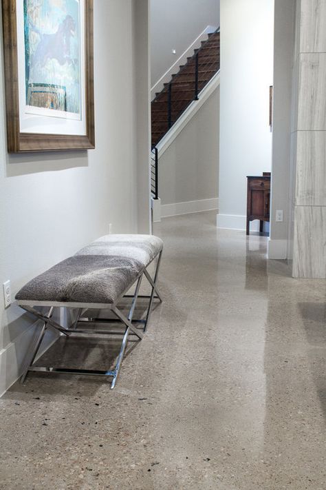 Exposed Concrete Floor, Exposed Aggregate Concrete Floor, Polished Aggregate Concrete Floor, Starling House, Exposed Aggregate Concrete, Aggregate Concrete, Painted Concrete, Exposed Aggregate, Floor Designs