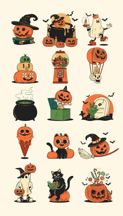 Get into the Halloween spirit with this unique retro-style illustration, perfect for adding a vintage touch to your projects! This versatile design features classic Halloween elements, ideal for use in posters, postcards, stickers, t-shirts, and more. Whether you're working on marketing materials, party invitations, or fun merchandise, this Halloween artwork brings a nostalgic vibe with a spooky twist. It’s a must-have for your seasonal designs! Key Features: - Retro Design: Unique retro style, Halloween Illustrations, Halloween Elements, Halloween Artwork, Classic Halloween, Halloween Illustration, Lucky Cat, Halloween Spirit, Retro Halloween, Marketing Materials