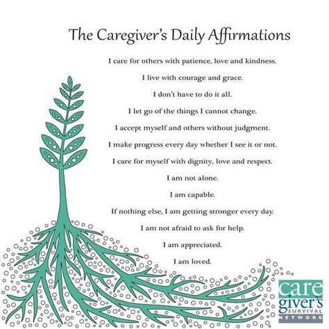 Caregiver's Daily Affirmations: Caregiver Quotes, Compassion Fatigue, Alzheimer Care, Caregiver Burnout, Caregiver Resources, Caregiver Support, Family Caregiver, Care For Others, Elderly Care