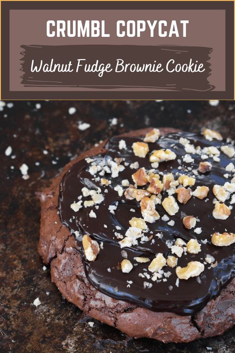 Crumbl Brownie Cookie Copycat, Crumbl Christmas Flavors, Crumbl Cookie Chocolate, Crumbl Cookie Copycat Smores Brownie, Brownie Batter Crumbl Cookie Recipe, Crumbl Brownie Cookie, Double Fudge Brownie Crumbl Cookies, Chocolate Cookie Crumble, Crumbl Copycat