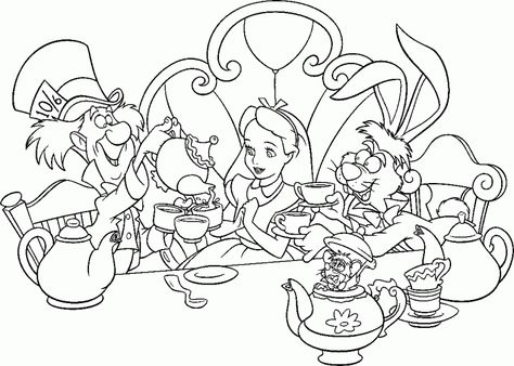 Free Printable Alice in Wonderland Coloring Pages For Kids Alice In Wonderland Coloring Pages, Wonderland Coloring Pages, Alice In Wonderland Coloring, Disney Coloring Pages Printables, Disney Colouring Pages, Alice In Wonderland Cartoon, Alice In Wonderland Flowers, Alice In Wonderland Drawings, Alice In Wonderland Characters