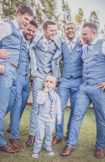 Dusty Blue Groomsmen Attire Vest, Sky Blue Groomsmen Attire, Dusty Blue Vest Groomsmen, Pale Blue Groom Suit, Pink And Blue Groomsmen Attire, Dusty Blue Wedding Ring Bearer, Blue And White Groomsmen Attire, Powder Blue Groom Suit, Periwinkle Groomsmen