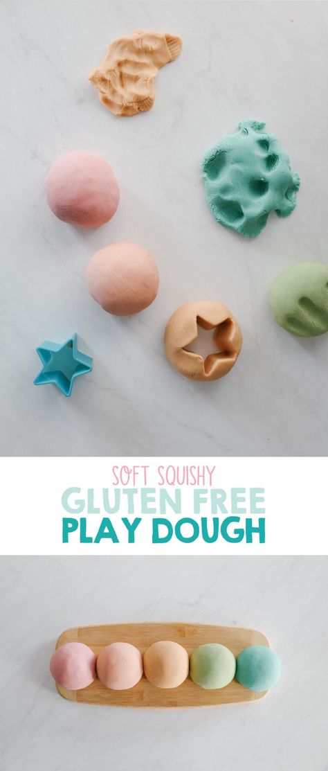 Gluten Free Playdough Recipe, Gluten Free Sensory Play, Gluten Free Play Dough Recipe, Jello Play Dough, Marshmallow Playdough, Gluten Free Playdough, Make Your Own Playdough, Cooked Playdough, Gluten Free Marshmallows