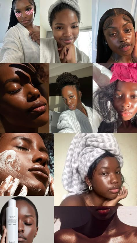 clear skin, perfect skin, glass skin, dark skin, dark skinned girl, black girl with clear skin, skincare for dark skin, manifesting clear skin, natural Soft Clear Skin, Skin Problems And Solutions, Facial Glow Up, Brown Clear Skin Aesthetic, Black Clear Skin Aesthetic, Clear Skin Vision Board Ideas, Clear Skin Visual Board, Clear Skin Tips For Black Women, Clear Black Skin