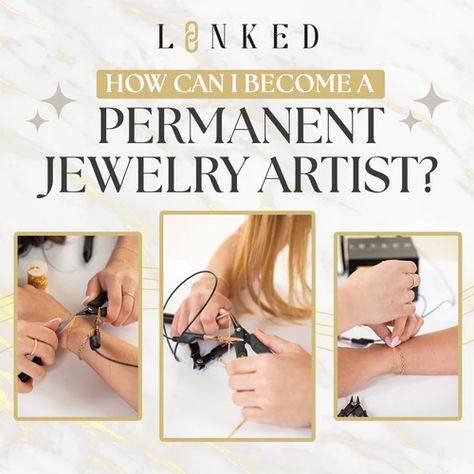 Find answers to FAQs about starting a permanent jewelry business with Linked Permanent Jewelry Training. Unleash your creativity, explore training packages, and join a supportive community. Your journey to excellence starts here! Permanent Jewelry Business, Business Location, Permanent Jewelry, Jewelry Artist, Jewelry Business, Artistic Jewelry, How Can, How To Become, I Can