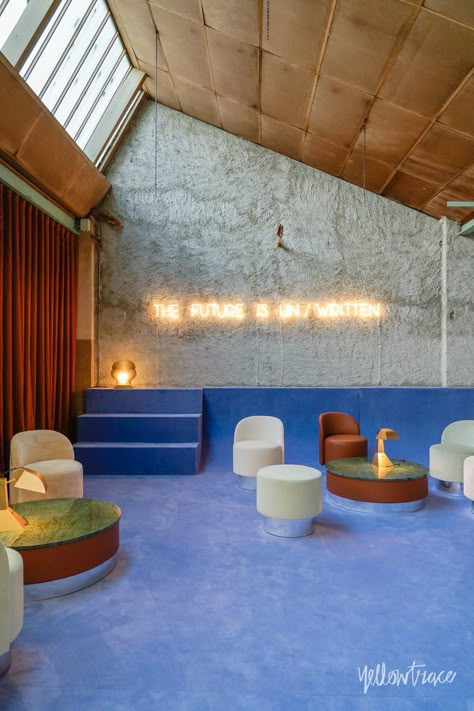 Small Armchairs, Listening Bar, Milan Furniture, Blue Armchair, Flexible Seating, Ottoman Set, Milan Design, Milan Design Week, Design Del Prodotto