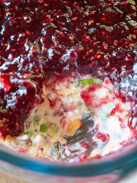 Mouthwatering Recipes | I first had this at a party where I dipped into it only expecting the sweet flavor of the fruit on top, but this is the kind of thing where one bite i... | Facebook 12 Tomatoes Raspberry Dip, Raspberry Dip 12 Tomatoes, Raspberry Dip, 12 Tomatoes Recipes, Potluck Ideas, Cooking Panda, Food Combinations, Butter Crackers, Scrumptious Food