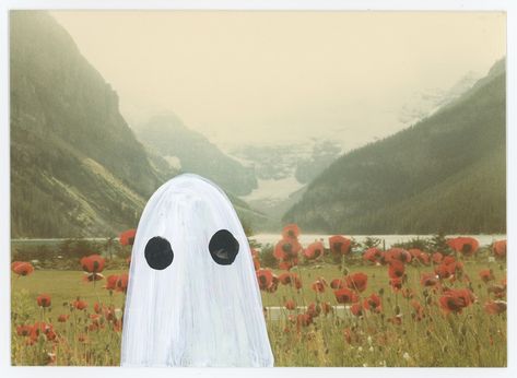 Angela Deane Ghost, Jigsaw Pictures, Angela Deane, Sheet Ghosts, Katherine Blower, Stranger In The Alps, Sheet Ghost, Ghost Photography, Ghost Art