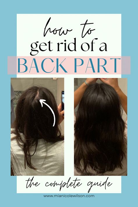 How to fix and prevent a back hair part How To Change Part In Hair, How To Fix Hair Hairstyles, How To Fix Thinning Hair, How To Change Your Hair Part, How To Fix Flat Hair On Top, Back Part In Hair, How To Get Rid Of Cowlick In Hair, How To Part Hair, Cowlick Hair