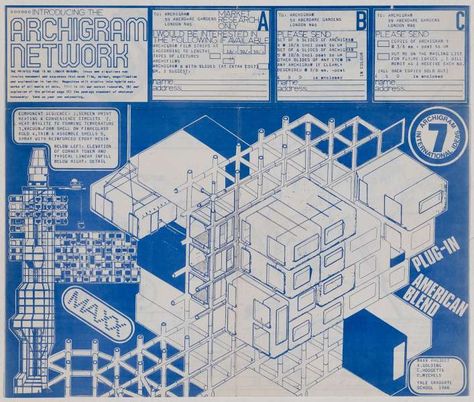 Grey Room | Envisioning Assembly: Archigram and the Light/Sound Workshop by Craig Buckley Module Architecture, Cedric Price, Nakagin Capsule Tower, Axonometric View, Modular Housing, Web Archive, Container Architecture, Magazine Issue, Diagram Architecture