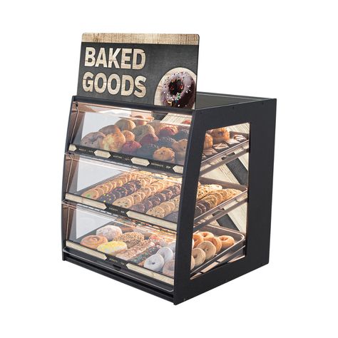 Modern Minimal" Bakery Case: Wide ... Bakery Glass Display, Diy Bakery Display Case, Bakery Counter Design Display Case, How To Make Molasses, Bakery Bread Display Shelves, Wooden Bakery Display Case, Tea Supplies, Bakery Display Case, Dog Equipment