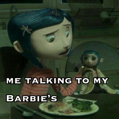 #coraline #barbie #talk #l1ttleb0dyb1gte4rs #funny #movie #doll #relatable #tags #coralinemovie Coraline Memes Funny, Coraline Funny, Coraline Pfps, Coraline Core, Coraline Drawing, Comfort Movie, Coraline Art, Comfort Movies, Coraline Jones