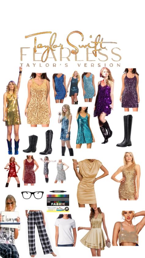 Click link here or in my bio under fearless era outfits Taylor Fearless Outfits, Era Your Outfits, Taylor Swift Album Outfits Fearless, Taylor Swift Outfits Fearless Era, Fearless Era Outfit Ideas, Ears Tour Outfit Ideas Fearless, Taylor Switch Eras Outfits, Taylor Fearless Era Outfits, Fearless Taylor Swift Outfits Eras Tour