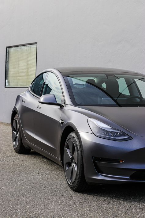 Vinyl Wrap Car for Tesla Model 3 Fully wrapped in this Satin Grey 3M, Vancouver Vehicle Vinyl Wrapping Company, Contact us today Tesla Model 3 Vinyl Wrap, Grey Tesla Model 3, Tesla Model 3 Grey, Tesla Colors, Tesla Model 3 Wrap, Grey Tesla, Tesla Custom, Mom Cars, Tesla Suv