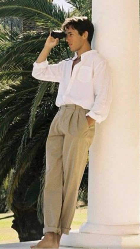 70s Style Men, 70s Male, Bf Aesthetic, Outfits Guys, 70s Summer, Male Outfits, Old Money Outfits, 90s Fashion Men, Trousers Mens