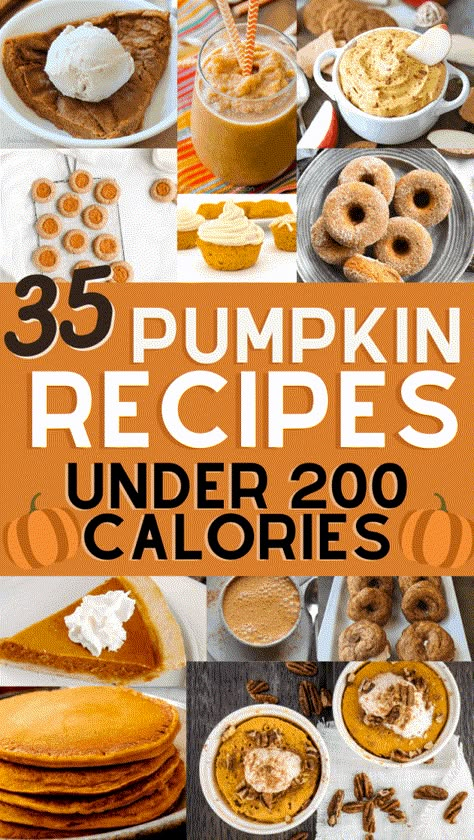 Low Calorie Halloween Treats, Low Calorie Autumn Recipes, Low Cal Pumpkin Recipes, Healthy Fall Recipes Desserts, Healthy Pumpkin Recipes Dinner, Low Calorie Pumpkin Desserts, Recipes With Calorie Count, Healthy Dessert Recipes Under 100 Calories, Low Calorie Pumpkin Bread