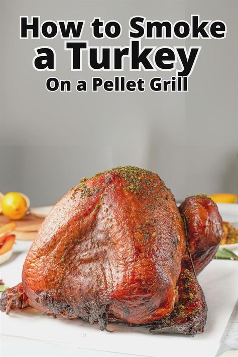 Discover the best way to smoke a whole turkey on a pellet grill with our easy guide. Learn how to use your pellet smoker turkey for delicious Thanksgiving recipes. Perfect your pellet grill turkey with our tips on turkey seasonings, cooking times, and smoked turkey recipes. Click to see the recipe and master smoking a turkey on a pellet grill. How To Cook A Turkey On The Grill, Grilling A Turkey On A Gas Grill, Turkey On The Grill Whole, Grill Turkey Thanksgiving, Grilled Spatchcock Turkey, Turkey On Grill, Grill A Turkey, Barbeque Turkey, Turkey On The Grill