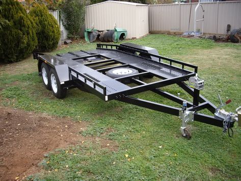 Car Trailer Ramps, Car Trailer Plans, Welding Trailer, Homemade Trailer, Trailer Dolly, Car Hauler Trailer, Work Trailer, Trailer Ramps, Trailer Kits