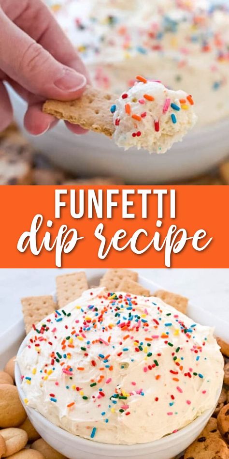 Funfetti Dip Recipe, Funfetti Dip, Easy Dessert Dips, Dessert Dip Recipes, Cake Dip, Orange Julius, Desserts Healthy, Sweet Dips, Recipes Summer