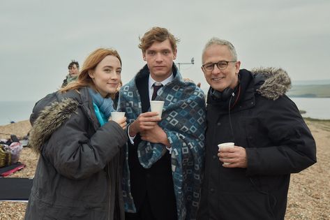 Behind the scenes of n chesil beach (2017) On Chesil Beach, Saoirse Ronan, Beach Images, Behind The Scenes, Couple Photos, Film, Celebrities, Quick Saves, Instagram