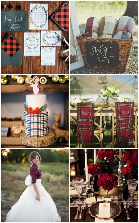 Wedding Flannel, Lumberjack Wedding, Collaboration Post, Flannel Wedding, Winter Wedding Trends, Country Backyard, 2 Brides, Plaid Wedding, Life Plans